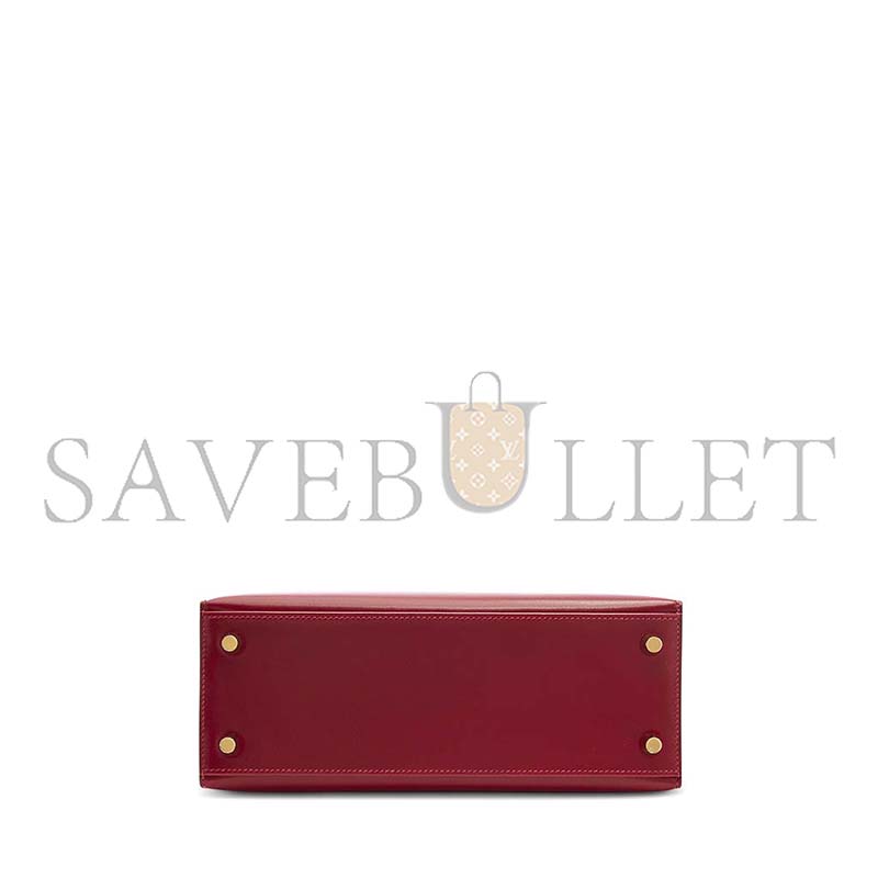 H**mes master a rouge h calf box leather kelly 25 with gold hardware (25*17*7cm)